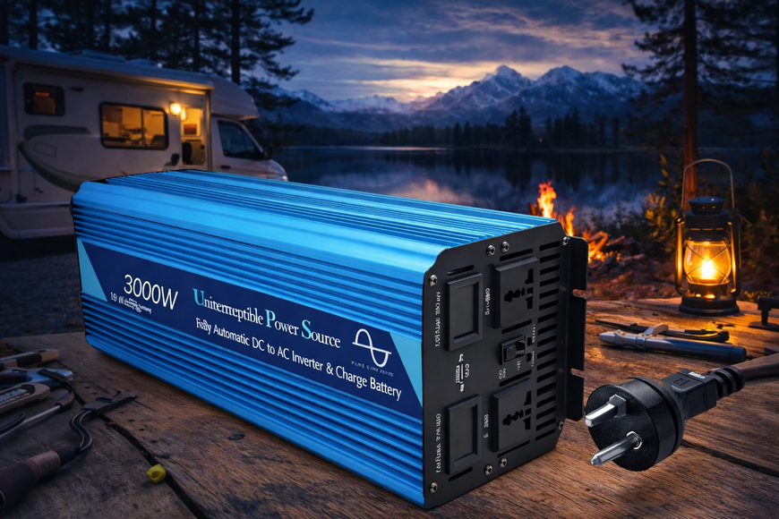 Інвертор напруги 12V &rarr; 220V, чиста синусоїда, 3000 Вт 04k06p019v3 фото