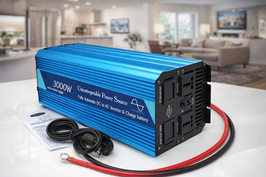 Інвертор напруги 12V &rarr; 220V, чиста синусоїда, 3000 Вт 04k06p019v3 фото