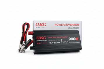 Інвертор, перетворювач напруги 2000 Вт для котла та роутера (12V/220V), чиста синусоїда sp9558 фото